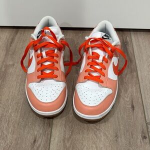 Nike Vibrant Orange and White Low-Tops